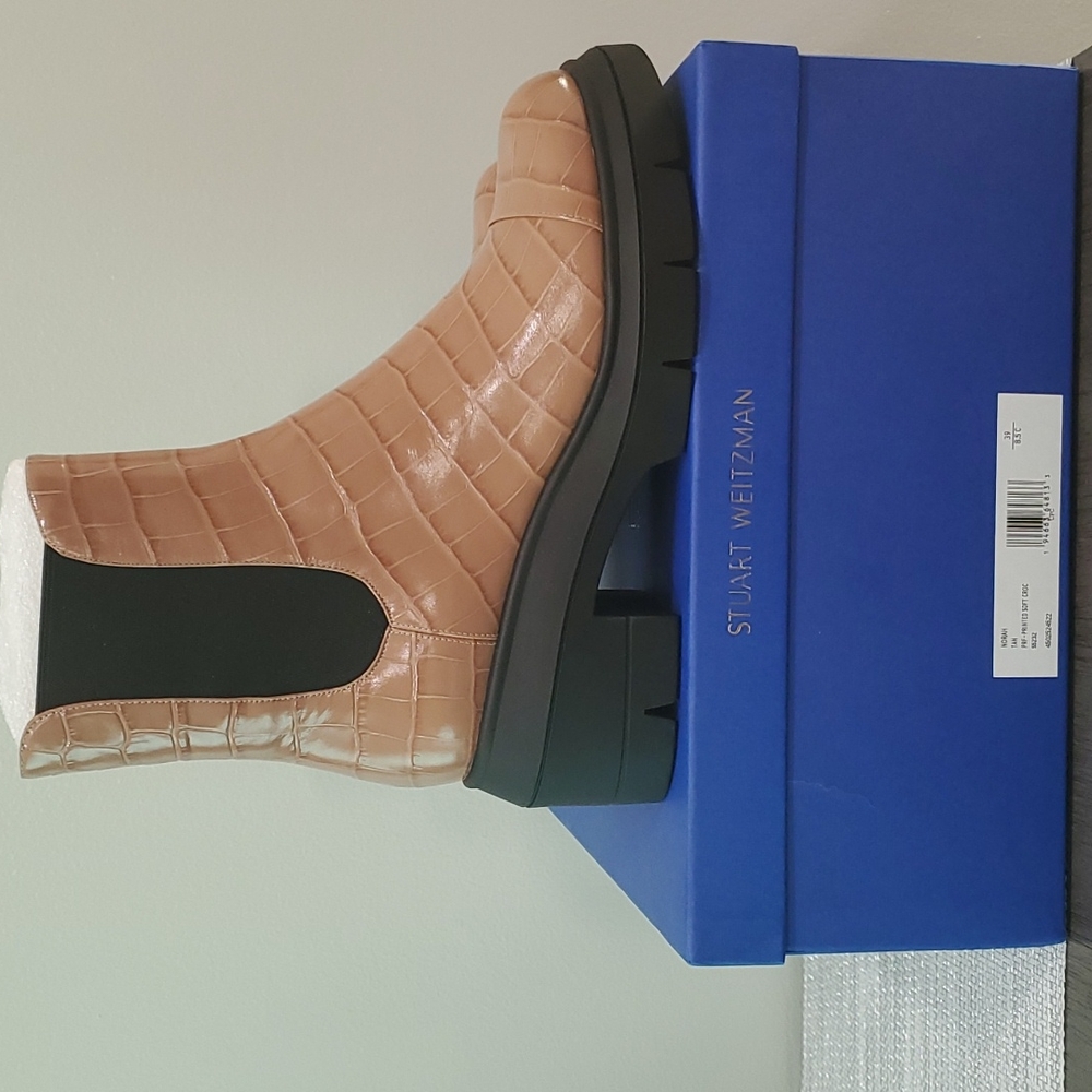 Norah Embossed Leather Booties